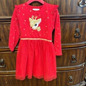 Primark Red Reindeer Kids Dress